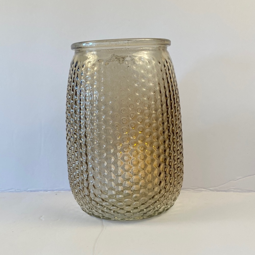 Textured Glass Vase - brown